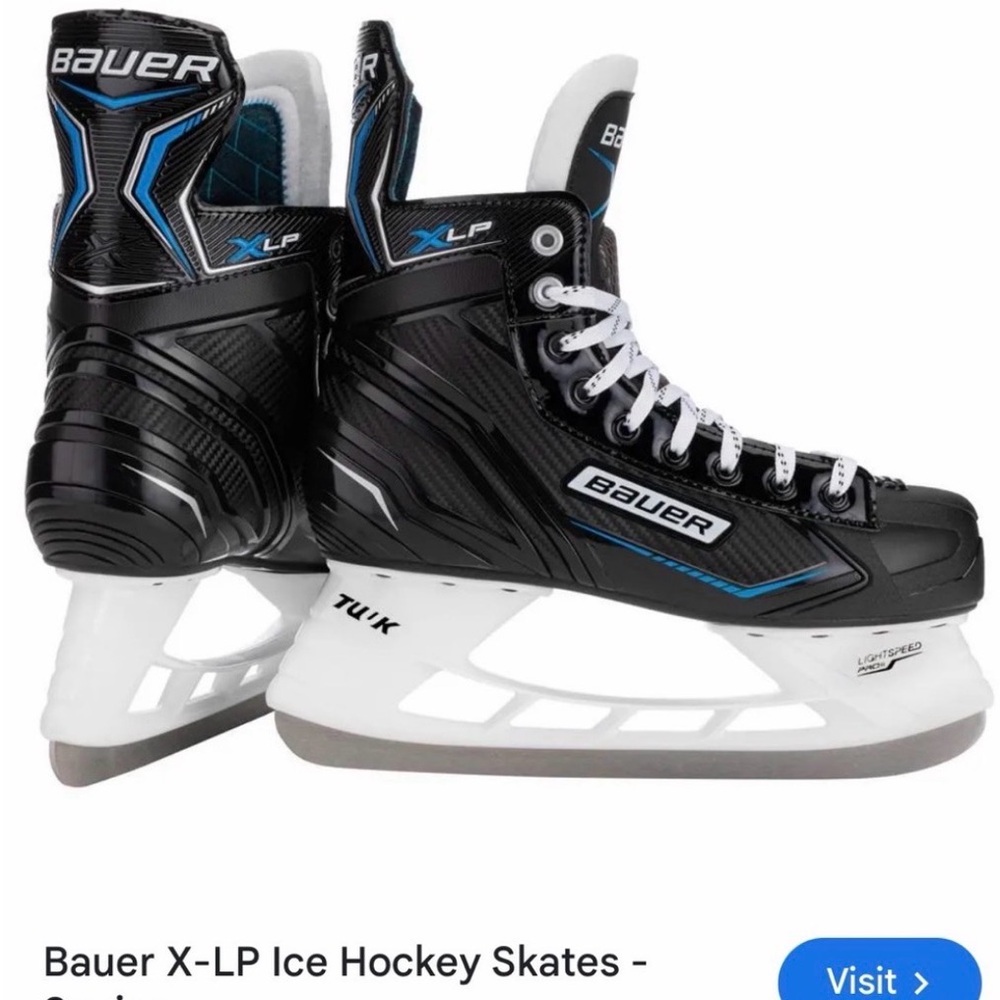 Bauer X-LP Black and Blue Ice Hockey Skates size 9